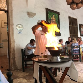 Hostería del Marqués - Shrimp Marques cooked tableside - Mexican Near Me - Valladolid, YUC Hostería del Marqués - Shrimp Marques cooked tableside - Mexican Near Me - Valladolid, YUC