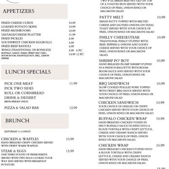 The Local House - Lunch Menu - Steakhouses Near Me - Saltillo, Mississippi