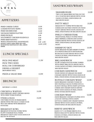 Menu photo 4 The Local House Saltillo, MS