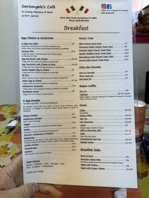 Menu photo 2 Santangelo's Cafe Norristown, PA Menu photo 2 Santangelo's Cafe Norristown, PA