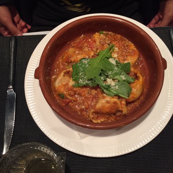 Vero Bistro Moderne - Veal in hand shaped pasta triangles, with ragu overtop - Italian Near Me - Calgary, Alberta