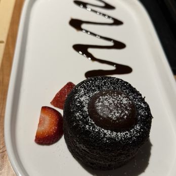 Sho Wagyu Steakhouse - Complementary chocolate cake dessert. Was fabulous! - Barbeque Near Me - Naperville, Illinois