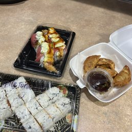 Geisha Roll Gyoza Spicy Tuna Roll Geisha Roll Gyoza Spicy Tuna Roll