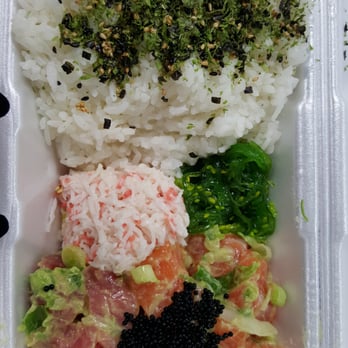 Poke District - Half & half poke bowl ($9.99) - Seafood Near Me - Orange, California