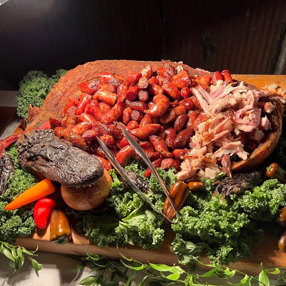 Messina's Catering & Events - Whole roasted alligator - Venues & Event Spaces Near Me - Jefferson, Louisiana