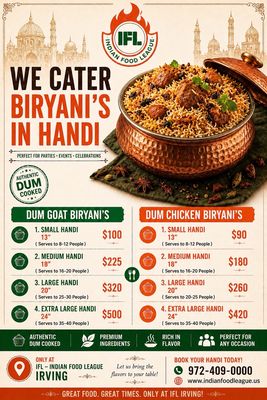 Menu photo 3 IFL - Indian Food League Irving, TX