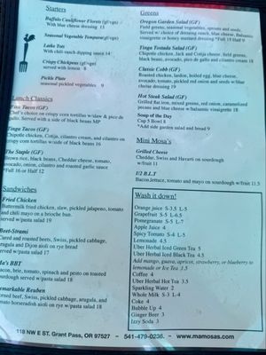 Menu photo 2 MA Mosa's Grants Pass, OR Menu photo 2 MA Mosa's Grants Pass, OR