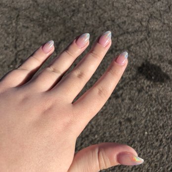 Nail Trends - acrylic nails with gel polish and ombré holographic powder. - Nail Salons Near Me - Phoenix, Arizona Nail Trends - acrylic nails with gel polish and ombré holographic powder. - Nail Salons Near Me - Phoenix, Arizona