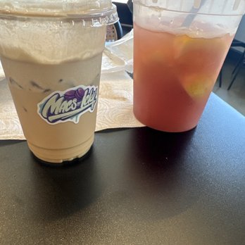 Macs By Icky - Iced white mocha and strawberry lemonade - Desserts Near Me - Union City, California Macs By Icky - Iced white mocha and strawberry lemonade - Desserts Near Me - Union City, California