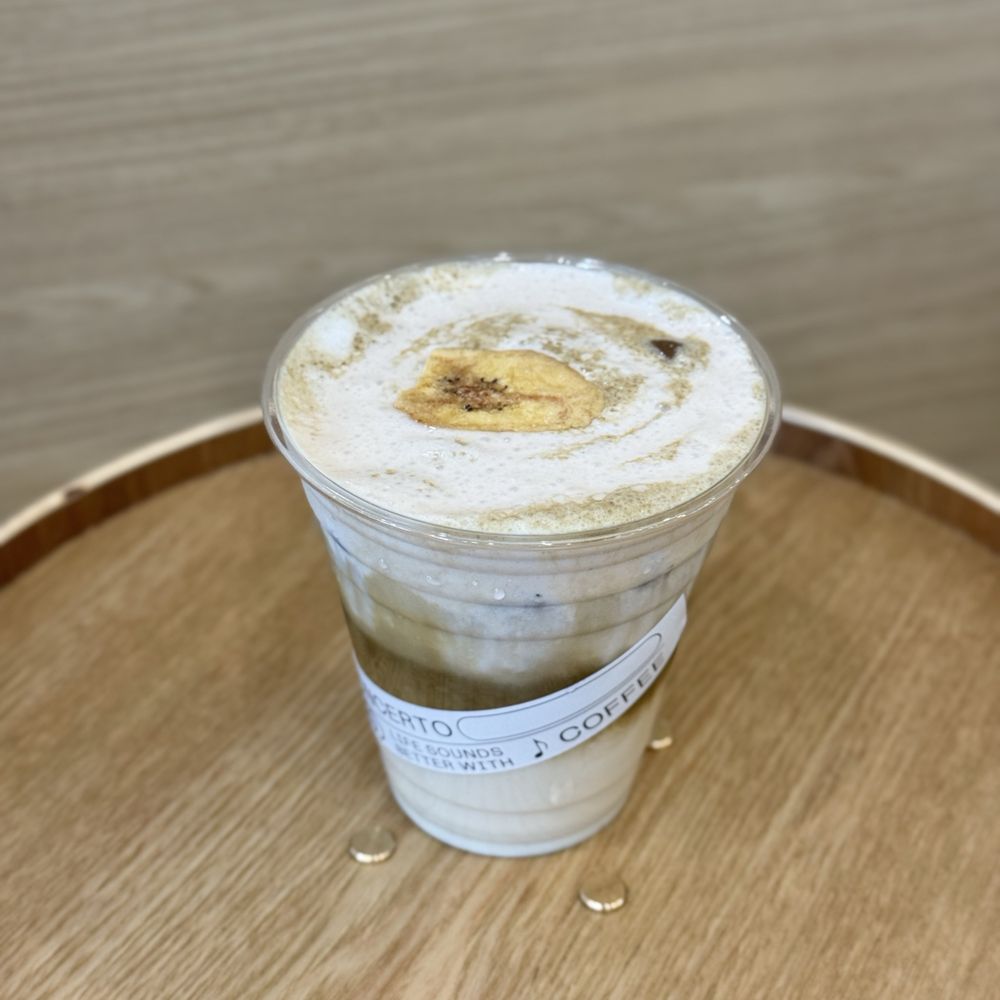 Concerto Coffee - Banana Hojicha Latte - Coffee & Tea Near Me - Los Angeles, California Concerto Coffee - Banana Hojicha Latte - Coffee & Tea Near Me - Los Angeles, California