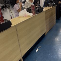 The Uniform Superstore - Receipt she balled up and threw. Now on phone with coworker who stood there and let employee reach over her