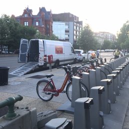 Bikeshare docking station by New Hamp & 15th Street.