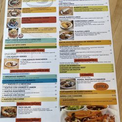 Cactus grill - Menu