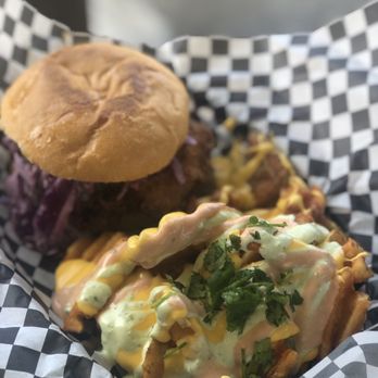 Sideshow Kitchen - Fried chicken sandwich and side show fries - Burgers Near Me - Oakland, California Sideshow Kitchen - Fried chicken sandwich and side show fries - Burgers Near Me - Oakland, California