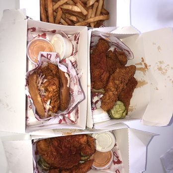 Crimson Coward - three boxes of fried chicken and french fries - Chicken Shop Near Me - Woodbridge, Virginia Crimson Coward - three boxes of fried chicken and french fries - Chicken Shop Near Me - Woodbridge, Virginia