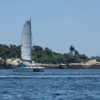 Halcyon Days Sailing Charters - Sailing Catamaran Salacia sailing by Ten Pund Island in Gloucester MA - Sailing Near Me - Gloucester, Massachusetts Halcyon Days Sailing Charters - Sailing Catamaran Salacia sailing by Ten Pund Island in Gloucester MA - Sailing Near Me - Gloucester, Massachusetts