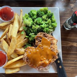 The Rock Food & Friends at Quarry Town - Peri Peri Chicken with steak fries and steamed broccoli