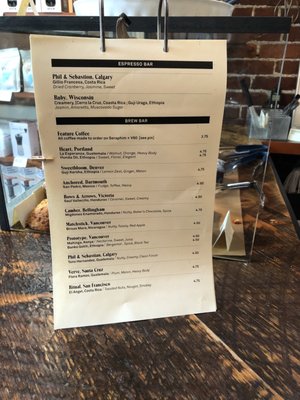Menu photo 6 Revolver Vancouver, BC