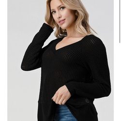Wood 'N' Hanger - Long sleeve waffle top