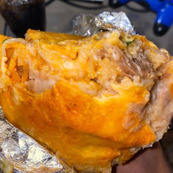 CaliTacos Restaurant - Birria burrito after I dug in - Mexican Near Me - Gilbert, Arizona