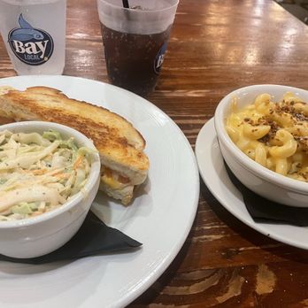 Bay Local Eatery - Coleslaw, grilled cheese with beans, sprouts, and tomato mac & cheese with breadcrumbs - Breakfast & Brunch Near Me - Virginia Beach, Virginia