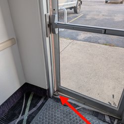 Red Roof Inn Jackson, OH - Exterior door lock broken...door held open with a rock.