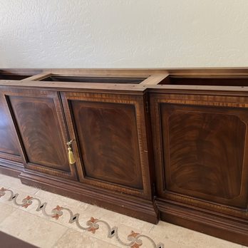 All Finish Wood Repair - Photo of lower cabinet after we donated the top portion. - Furniture Repair Near Me - Phoenix, Arizona All Finish Wood Repair - Photo of lower cabinet after we donated the top portion. - Furniture Repair Near Me - Phoenix, Arizona
