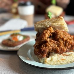 Molly's Rise and Shine - Hot chicken in a biscuit
