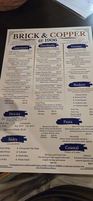 Menu photo 1 Brick & Copper Newberry, FL