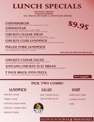 Menu photo 2 TB3 Bar And Gril Aberdeen, MD Menu photo 2 TB3 Bar And Gril Aberdeen, MD