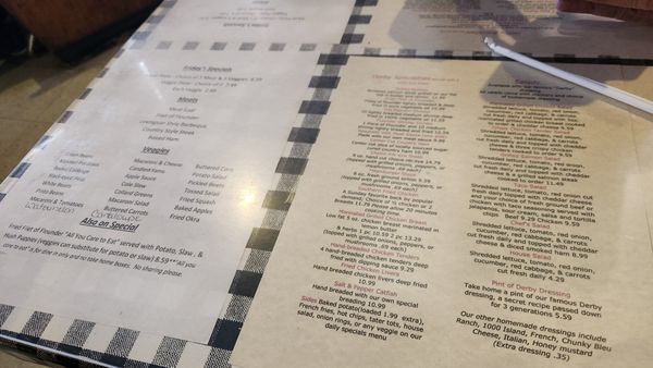 Menu photo 1 Derby Restaurant Mount Airy, NC