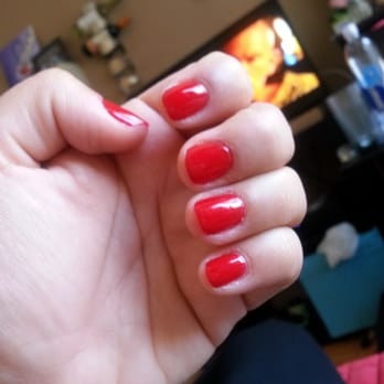 Palace Nails - Mediocre job. Still have alot of cuticle left. - Nail Salons Near Me - North Hills, California