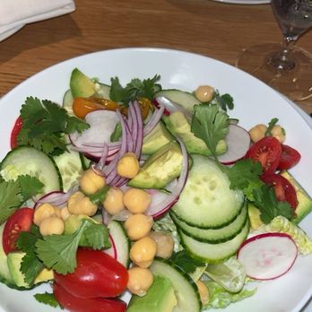Aria - cucumber chickpea salad - New American Near Me - Atlanta, Georgia