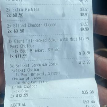 Dickey's Barbecue Pit - The receipt of proof - Barbeque Near Me - Corsicana, Texas Dickey's Barbecue Pit - The receipt of proof - Barbeque Near Me - Corsicana, Texas