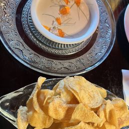 Smoked Salmon dip + chips