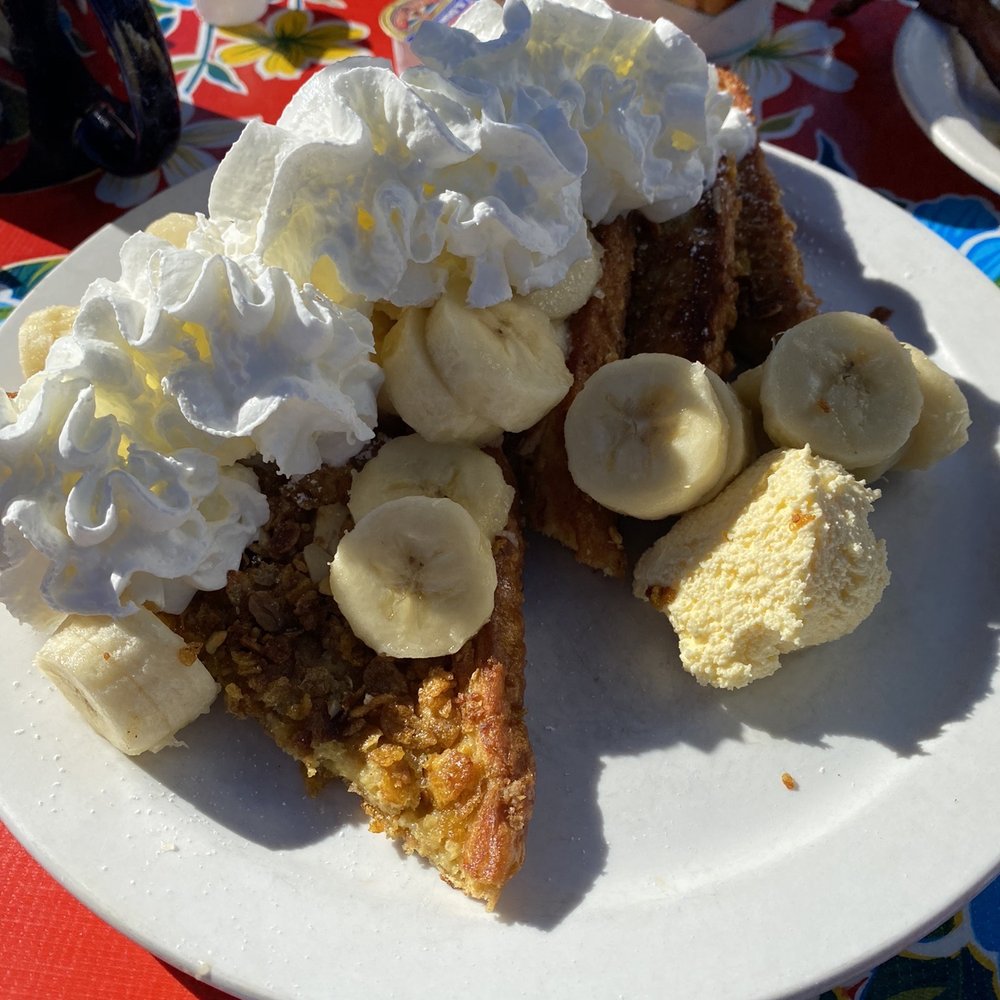 Beach Break Cafe - Banana Crunch French toast - Holy crap this was good.... - Breakfast & Brunch Near Me - Oceanside, California Beach Break Cafe - Banana Crunch French toast - Holy crap this was good.... - Breakfast & Brunch Near Me - Oceanside, California