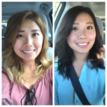 BiO Aveda Salon - Before (left) and after (right) - Hair Stylists Near Me - Lawrenceville, Georgia BiO Aveda Salon - Before (left) and after (right) - Hair Stylists Near Me - Lawrenceville, Georgia
