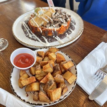Madres Brunch - Chilaquiles Rojo & Side of Homestyle Potatoes - Breakfast & Brunch Near Me - Bellflower, California Madres Brunch - Chilaquiles Rojo & Side of Homestyle Potatoes - Breakfast & Brunch Near Me - Bellflower, California