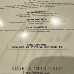 Martinis Martinis