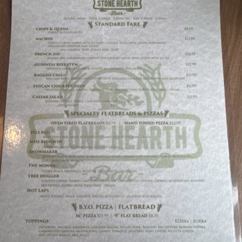 Stone Hearth - Menu - Bars Near Me - Danbury, New Hampshire