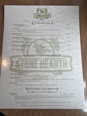 Menu photo 1 Stone Hearth Danbury, NH