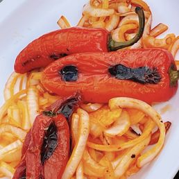 Extra grilled peppers and onions Extra grilled peppers and onions