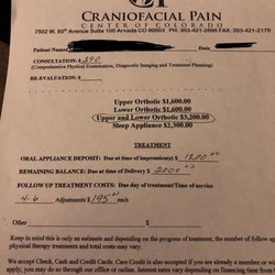 Craniofacial Pain Center - My estimate. Yikes.
