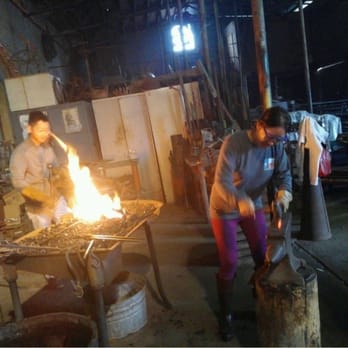 Earthen Metals - Check out the 19th century forge in the background - Hardware Stores Near Me - Elgin, Texas