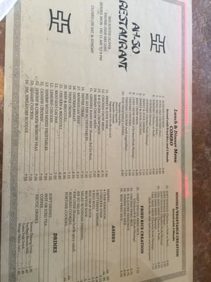 Menu photo 3 Ah-So Oriental Restaurant Wichita, KS Menu photo 3 Ah-So Oriental Restaurant Wichita, KS
