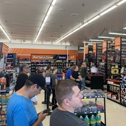 AutoZone - freaking ridiculous Saturday line in this hardworking but corporate understaffed store