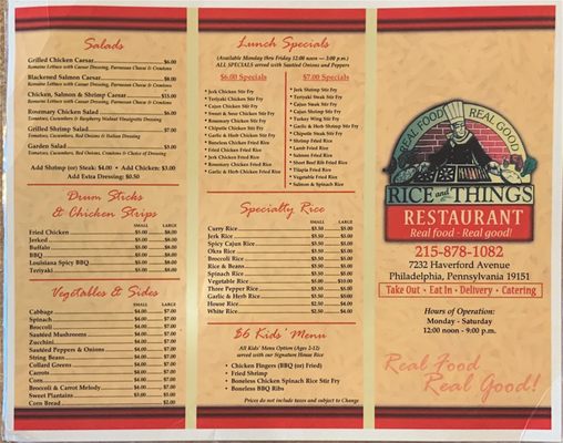 Menu photo 1 Rice and Things Philadelphia, PA