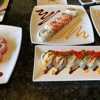Hisui Sushi - Cherry Blossom, Hisui Special, Lucky #7 and Crazy horse rolls. - Japanese Near Me - Folsom, California