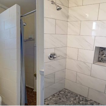 Kalorama Home Designs - Before and After Shower Remodel - General Contractors Near Me Kalorama Home Designs - Before and After Shower Remodel - General Contractors Near Me