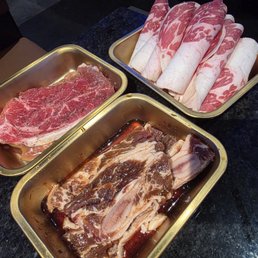 Olive beef, beef belly rib, la galbi Olive beef, beef belly rib, la galbi
